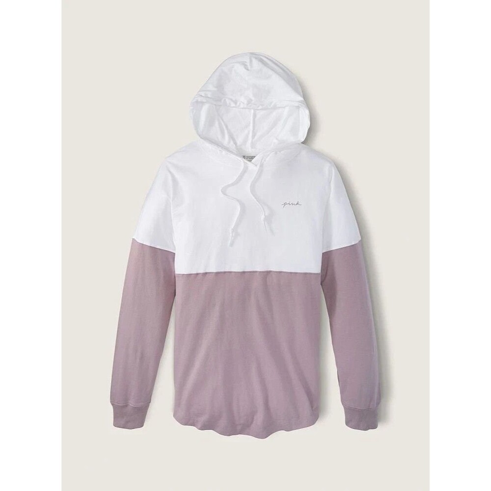 Victoria Secret Pink 2XL 100% Cotton Very Light Hooded Sweater New With Tags